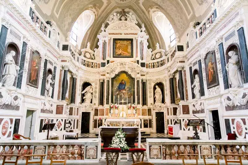 Baroque choir and altarpiece inside Saint-Bruno church in Bordeaux