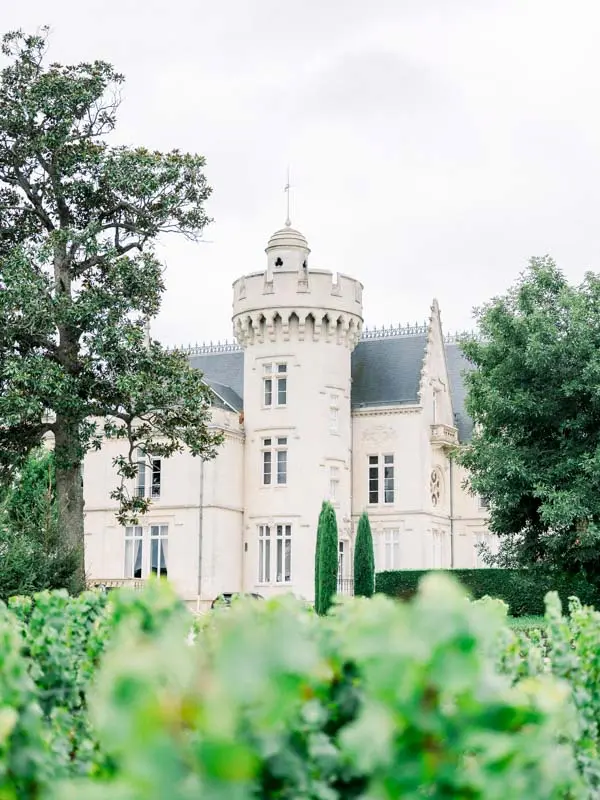 Château Pape Clément seen from its vineyards